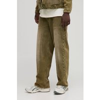 Relaxed Fit Green Tinted Workwear Jeans, Verde