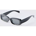 Herren Chunky Rechteckige Sonnenbrille aus Kunststoff | Black | BOOHOOMAN