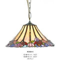 Handgefertigte Tiffany Pendelleuchte HÃ¤ngeleuchte von Casa Padrino Durchmesser 40 cm, 2-Flammig - Leuchte Lampe