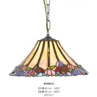 Handgefertigte Tiffany Pendelleuchte HÃ¤ngeleuchte von Casa Padrino Durchmesser 40 cm, 2-Flammig - Leuchte Lampe