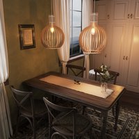 Shadome-Pendant Lights for Kitchen – Tonka Scandinavian LED Wood Pendant Light