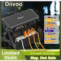 Diivoo Outdoor Waterproof Electrical Box Outside Cable Connection Socket Enclosure for Timers Extension Leads Holiday Garden