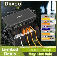 Diivoo Outdoor Waterproof Electrical Box Outside Cable Connection Socket Enclosure for Timers Extension Leads Holiday Garden