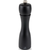 At 20cm tall, this Peugeot Tahiti pepper mill presents a slender feminine silhouette and the matt black finish gives it a touch of classic glamour. Tahiti