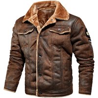 Men's Clothing new autumn and winter men's fur integrated plus plush fur workwear casual men's jacket factory wholesale