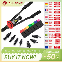All[BT-607 16 "pistola per rivettatrice manuale Kit di utensili per rivetti a mano rivetto dado strumento di regolazione dado Setter M3/M4/M5/M6/M8/M10/M12