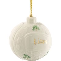 Belleek Classic Personalised Christmas Bauble