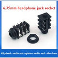 10PCS 6.35mm/6.35 Stereo Audio Microphone Female Socket/Jack Connector 6PIN