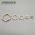 5pcs Brass Hex Lock Nuts Pipe Fitting M10 M12 M14 M16 M20 1/8" 1/4" 3/8" 1/2" 3/4" 1" BSP Female Thread Hexagonal Shank Cap