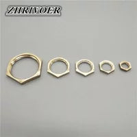 5pcs Brass Hex Lock Nuts Pipe Fitting M10 M12 M14 M16 M20 1/8" 1/4" 3/8" 1/2" 3/4" 1" BSP Female Thread Hexagonal Shank Cap