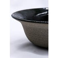 7,5' Cavewater Spiral Blue Handmade Grey Stoneware Bowl