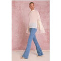 Blue 5 Pocket Stretch Flared Jeans