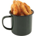 Black Rim Enamel Mug Green 12.5oz / 360ml (Single)