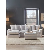 Lyon Chaise Left Hand Sofa - Cumin Opulent Cotton Velvet