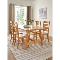 Scottsdale 180 cm Dining Table and 4 Chairs Light Oak Modern Kitchen Set