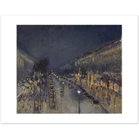 Pissarro The Boulevard Montmartre at Night Mini Print