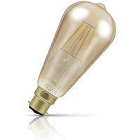 Crompton ST64 LED Light Bulb B22 4.5W (35W Eqv) Dim Extra Warm White Antique Squirrel Cage Filament Bayonet Vintage Edison