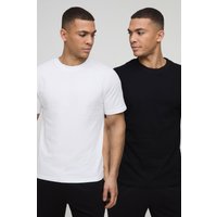 Pack De 2 Camisetas Básicas Con Cuello De Caja, Mono