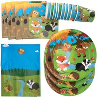 Woodland Animals Tableware Party Pack (Per set) Party Supplies