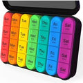 7-Day Pill Organizer with Removable Containers for Daily Medication and Supplements