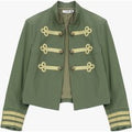 Veste chemise courte à brandebourgs décoratifs