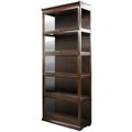 Casa Padrino Luxus Mahagoni BÃ¼cherschrank mit 5 GlastÃ¼ren und LED Beleuchtung Dunkelbraun 90 x 39 x H. 223 cm - Luxus BÃ¼romÃ¶bel