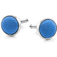 Boutons de Manchette Soie Moyen F05 Bleu