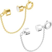 5Pcs Magnetic Bracelet Clasps and Closures with Safety Chain Never Fall Bracelet Extender Converter Magnetic Clasps for Women