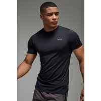 T-shirt Man Active Regular Fit per alta performance, Nero
