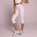Damskie Legginsy MP Tempo Capri - Różowy Blask - M