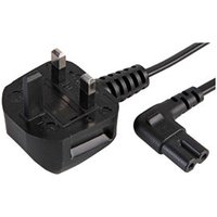 0.5m Angled Figure 8 Power Cord C7 90 Degree Lead