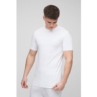 Camiseta Tall Ajustada Al Músculo Con Estampado Homme, Blanco