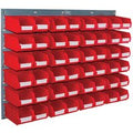 Topstore Wall-Mounted Louvre panel Kit -2 x TP10 Louvre panels & 48 x Red TC2 Containers