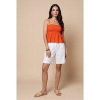 Urban Bliss Shirred Brodiery Top Orange 8