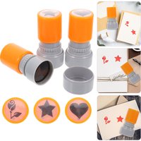 3Pcs Educational Plastic Stamper Kid Stamp Lovely Pattern Classroom Supply Teacher Reward Multifuntional Stamp for Homework