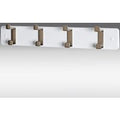 Fillmore Metal Wall Hung Coat Rack With 4 Hook In White
