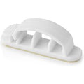 Nedis Cable Management | Cable Clip | Locked | 3 pcs | Number of slots: 3 Slots | Maximum cable thickness: 7.5 mm | Polypropylene | White