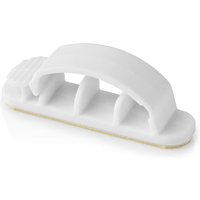 Nedis Cable Management | Cable Clip | Locked | 3 pcs | Number of slots: 3 Slots | Maximum cable thickness: 7.5 mm | Polypropylene | White