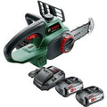 Bosch UNIVERSALCHAIN P4A 18v Cordless Chainsaw 200mm 2 x 2.5ah Li-ion Battery Charger