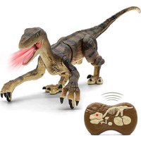 Remote Control Walking & Roaring Velociraptor Dinosaur Toy - Ages 6+, Educational, Interactive, Battery-Operated | Wowcher