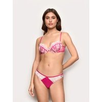 Brasiliana in raso e pizzo - Chantilly / FUCSIA / 3
