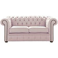 Chesterfield 2 Seater Shelly Blossom Leather Sofa Settee