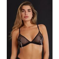 Triangolo con brillantini e dettagli in strass in velluto e tulle Privé - It Girl / NERO / 4