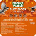 Suet Block Bird Feed With Peanuts By Nature Watch - 320g
