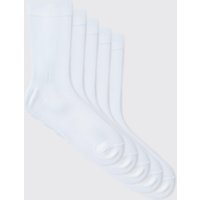 Pack De 5 Pares De Calcetines Lisos, Blanco