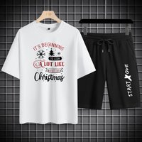 Men's sets Summer Quick drying It's Beginning To Look Like Christmas printed Graphic T-shirts Suit men's clothing set tracksuit