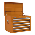 Sealey Superline Pro Topchest 5 Drawer with Ball-Bearing Slides - Orange