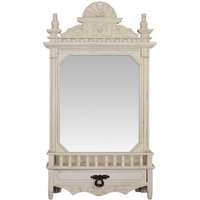 Casa Padrino Barock Wandspiegel mit Schublade CremeweiÃ 49,8 x H. 86,8 cm - Barockstil Spiegel