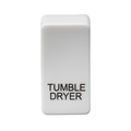 KnightsBridge Switch cover "marked TUMBLE DRYER" - white