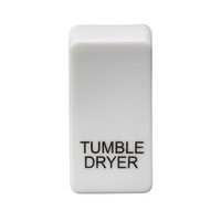 KnightsBridge Switch cover "marked TUMBLE DRYER" - white